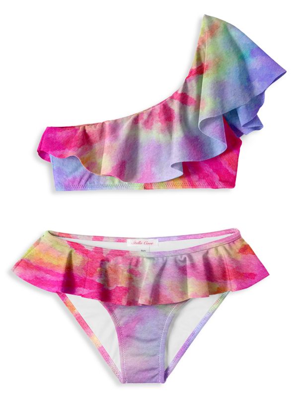 Stella Cove Little Girl's & Girl's 2-Piece Tie Dye Swim Set